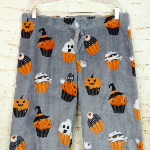 Daydream Berkshire Home Pajama Large Plush Fleece Halloween Cupcake Lounge Pants - Picture 2 of 11